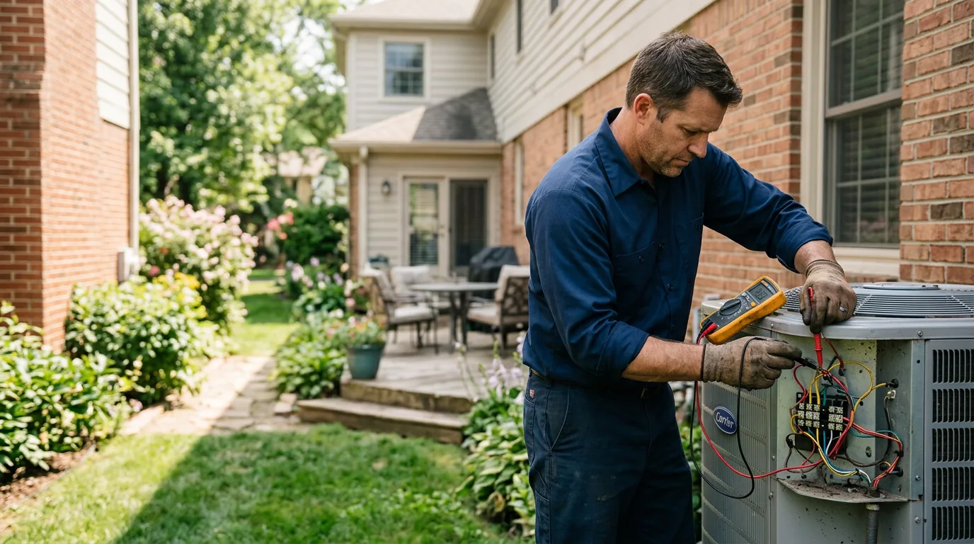 HVAC technician working near Conklin, NY